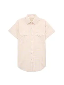 Women's Cowboygirl Buttermilk Gingham Short Sleeve Granddaddy Snap Shirt