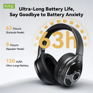 HTC   HP09 Electronic Wireless Bluetooth Headphones Over-Ear, Deep Bass Hi-Fi Stereo, 63H Playtime, Foldable Lightweight Headset with Mic for iOS/Android/PC Headset Earbud Headphonesbluetooth Black  #TikTokShopHolidayHaul  Audio Wirelessheadphone