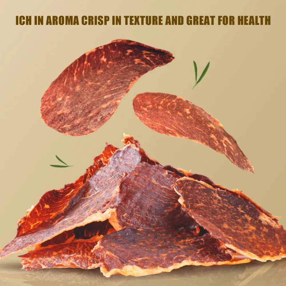 OGVIP Beef Jerky Chips 10 Bags (1 Bag 27g)x10 With 2 Flavors, Original Flavor, Spicy Flavor