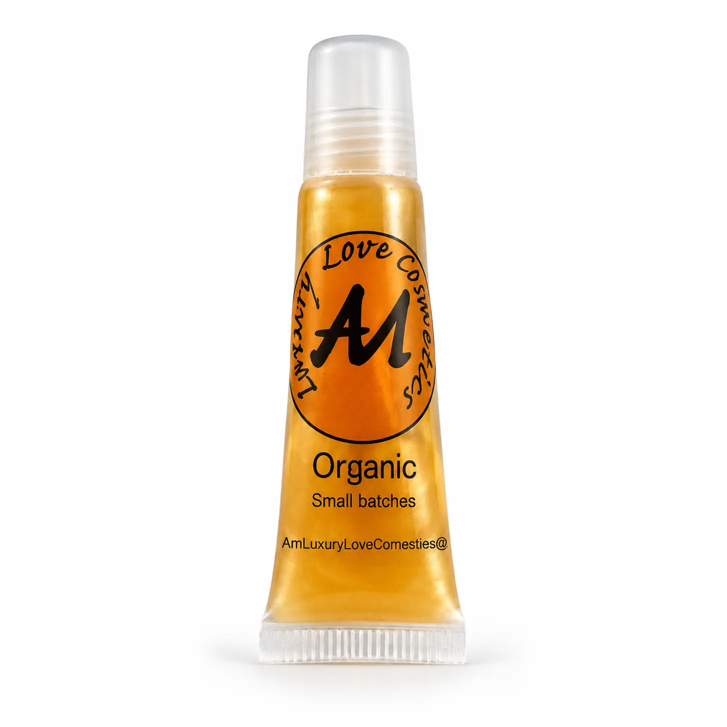 Gold Digger – 10ml Organic Lip Gloss with Gold Shimmer &amp; Sweet Orange Essential Oil