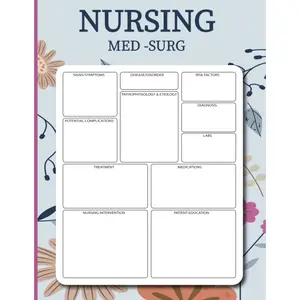 Nursing Med Surg Blank Template Notebook: The Ultimate Blank Journal & Note Guide for Medical-Surgical Studies - Featuring an 8.5" x 11"