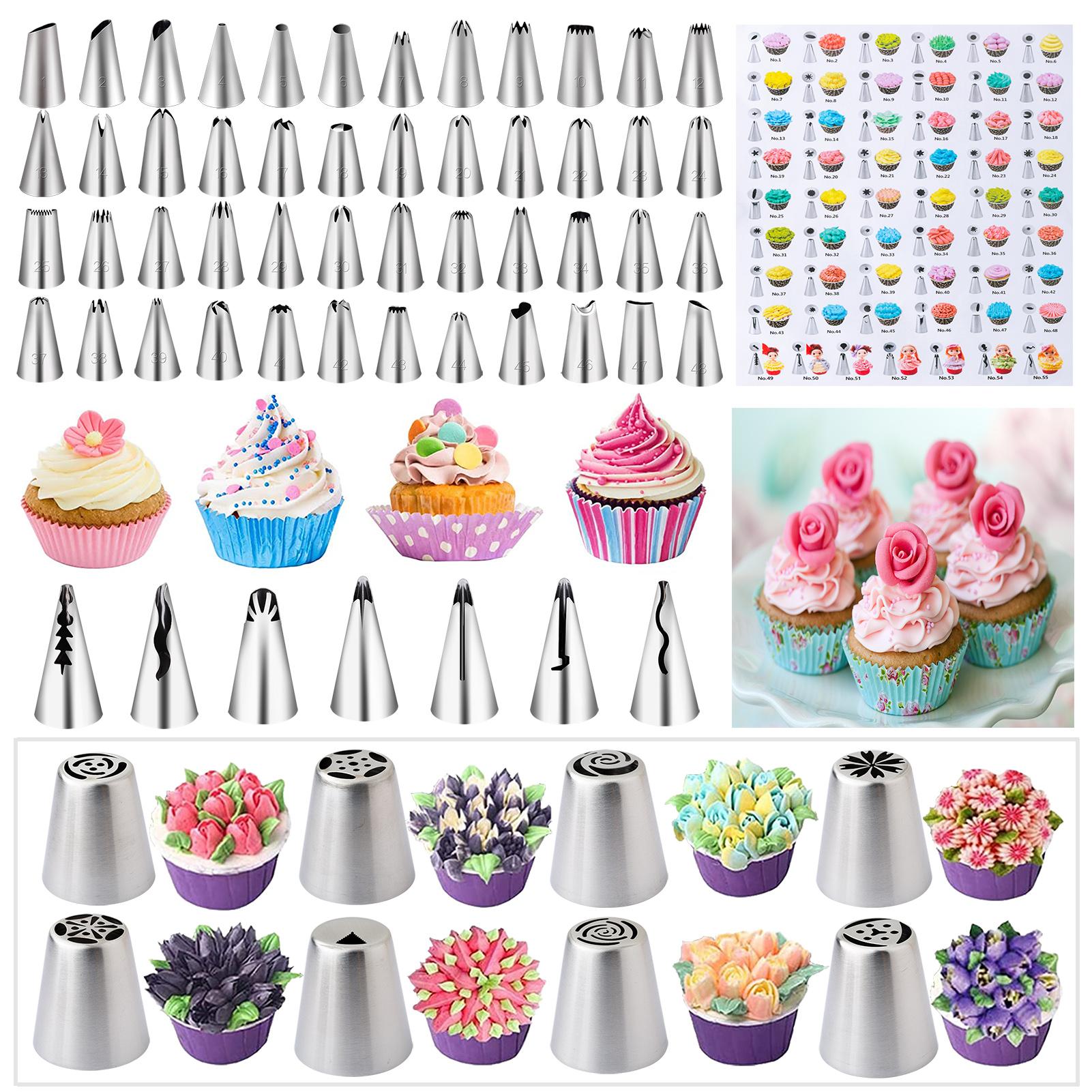 Multi Function Cake Decorating Tools 356pcs Kit With Stable Turntable Icing Tips Piping Bag For Beginners Food Grade Materials Fondant Cutters Cake Leveler Scraper Baking Essentials