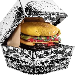 Burger Socks | Gift For Men and Women - 3 pairs Cotton Menswear Set Christmas