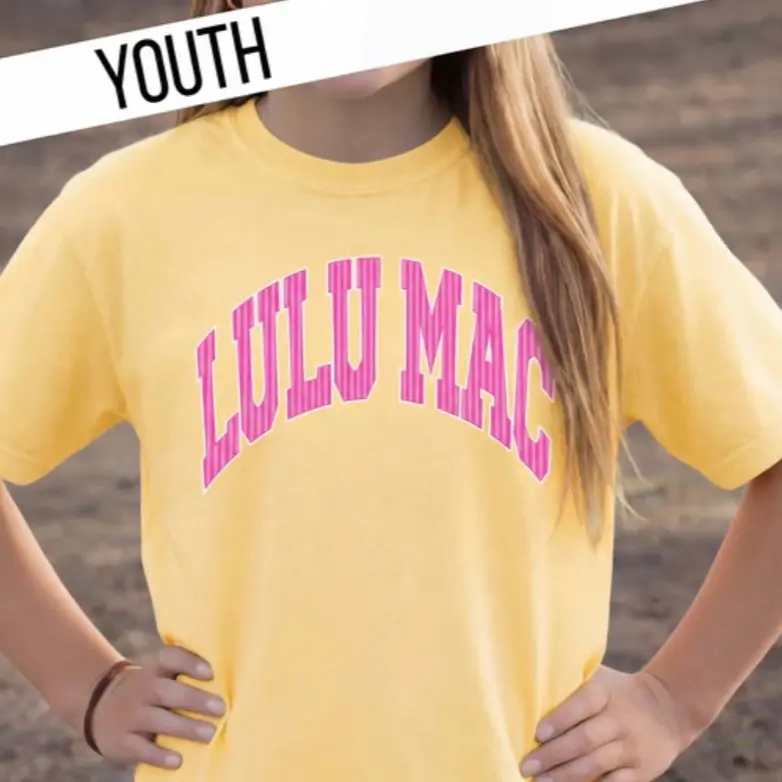 Girls' Cotton Crew Neck T-Shirt, Mac Butter Yellow, Cute Style, Casual Wear, Cartoon Pattern Youth Top
