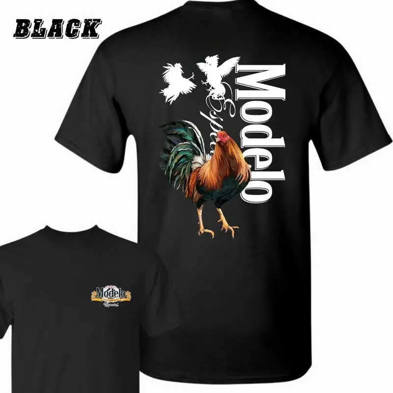 Cotton Unisex Classic Rooster Graphic Sports Top - Casual Round Neck Short-Sleeve, Relaxed Fit for Beer Lovers, S, M