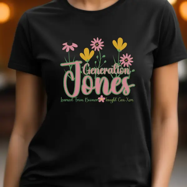 Generation Jones T-shirt/ Buttery Soft / Classic t-shirt / Womenswear Casual / Comfort Fit / Boho Era Chic Crewneck T-shirt