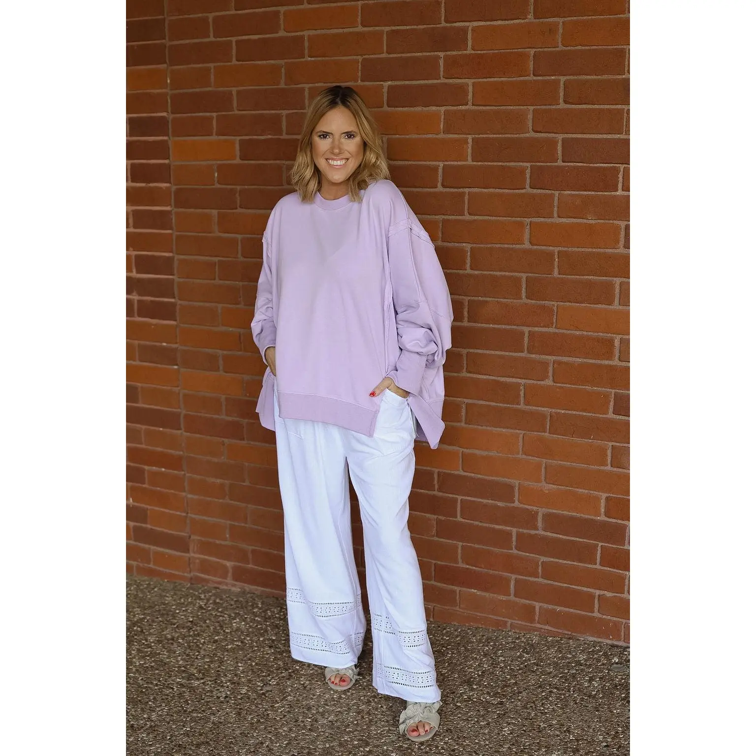 Lavender Oversized Sweatshirt