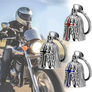 Motorcycle Bell Guardian Angel Charm Motorcycle Key Chain for Bikers Women Men W/Hanger Biker Bell for Riders Good Luck Riding Bell Spirit Bell Moto Accessories