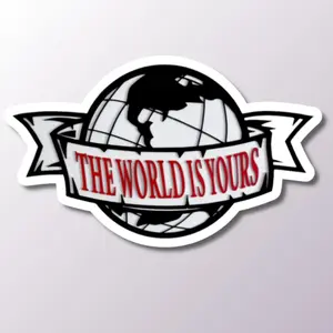 The World Is Yours Sticker: Motivational Laptop Decal