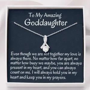 Goddaughter Necklace, To My Goddaughter Gift From Godmother Necklace Gift For Baptism, Confirmation, Graduation Birthday 362, Beautiful Necklace for Daughter - Perfect Gift for Birthdays, Holidays, or Special Occasions