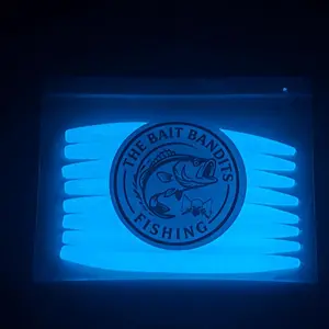 Blue Glow Senko – 5” (8ct) (Glow in dark fishing lures)
