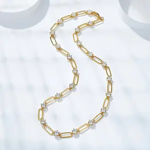 Unisex S925 Silver Necklace With 11CT-15CT Mozambique Stone, Suitable For Both Men And Women. Perfect For Birthdays, Weddings, Anniversaries, And Engagements.