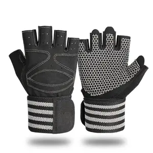 Padded Weightlifting   Non-Slip Fingerless Gym  for Men & Women  Hand Protection   Workout  with Wrist Support  Breathable    for Heavy Lifting & Gym Breathable Fingerless Workout   Anti-Slip Gym