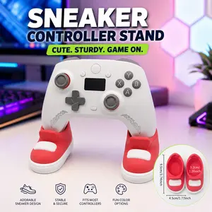 3-Pack Mini Sneaker Controller Stand Set, Cute Shoe-Shaped Gamepad Holder for Xbox-Style Controllers, Fun Gaming Desk Display Accessory