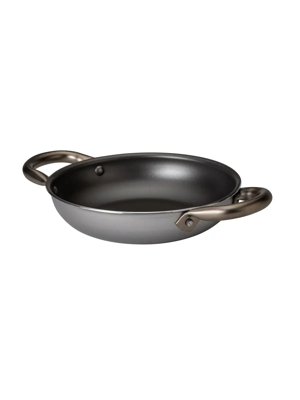 Rosseto CW6 1 qt. 6.5 in. Cook lite Mini Aluminum Non-Stick Skillet with Riveted Handles, Grey