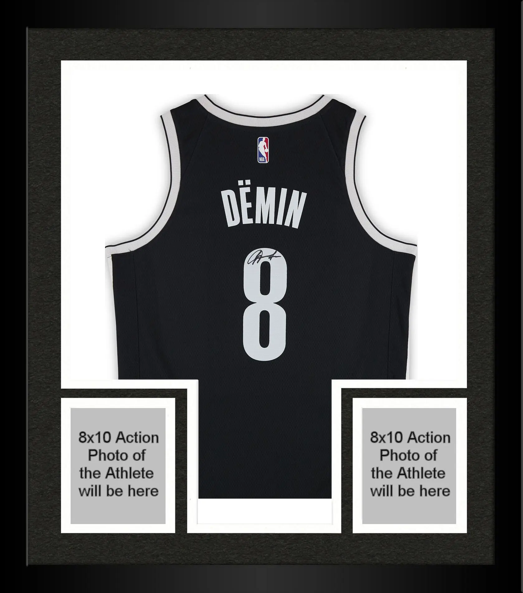 Framed Egor Demin Brooklyn Nets Autographed Nike Black Icon Swingman Jersey - Fanatics Authentic Certified