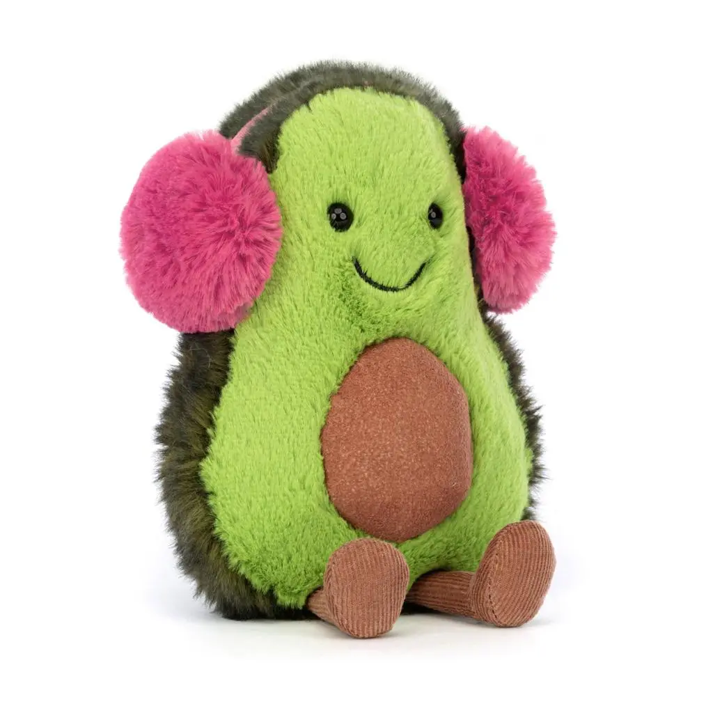 Jellycat Avocado Plush – An ultra-soft, cuddly toy with a cheerful expression; an ideal gift for collectors and birthdays, a charming home décor item, and a cozy companion.