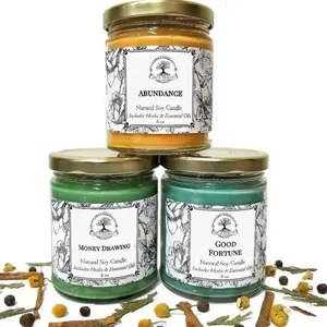 Money Candle Spell Set for Abundance, Prosperity, Good Fortune & Financial Well-Being | Art Of The Root
