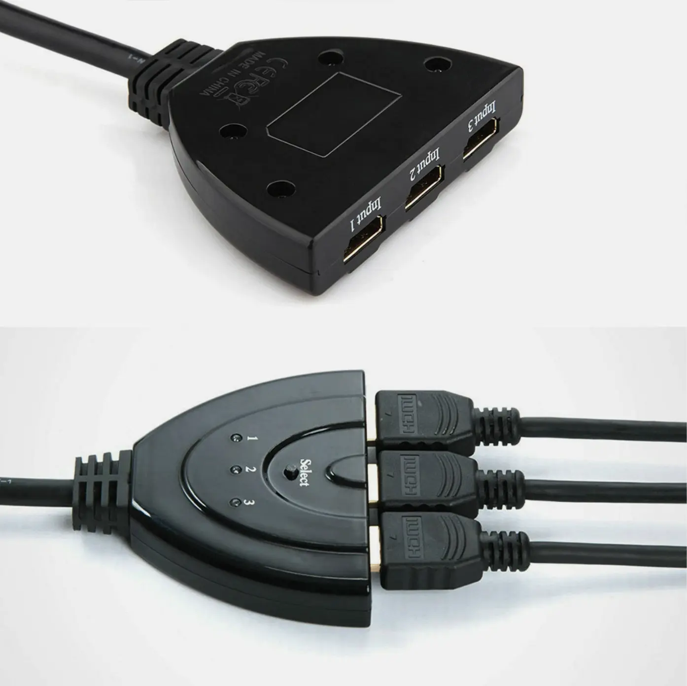 3-Port HDMI Switch 3 in 1 Out HDMI Switcher Selector 1080P for HDTV Xbox PS4