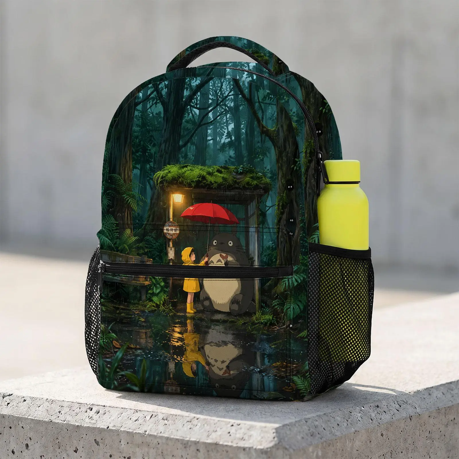 My Neighbor Totoro Cute Cartoon School Backpack for Teen Girls, Aesthetic Print Large Cap. Teen Fit Casual Daypack for Kids Students