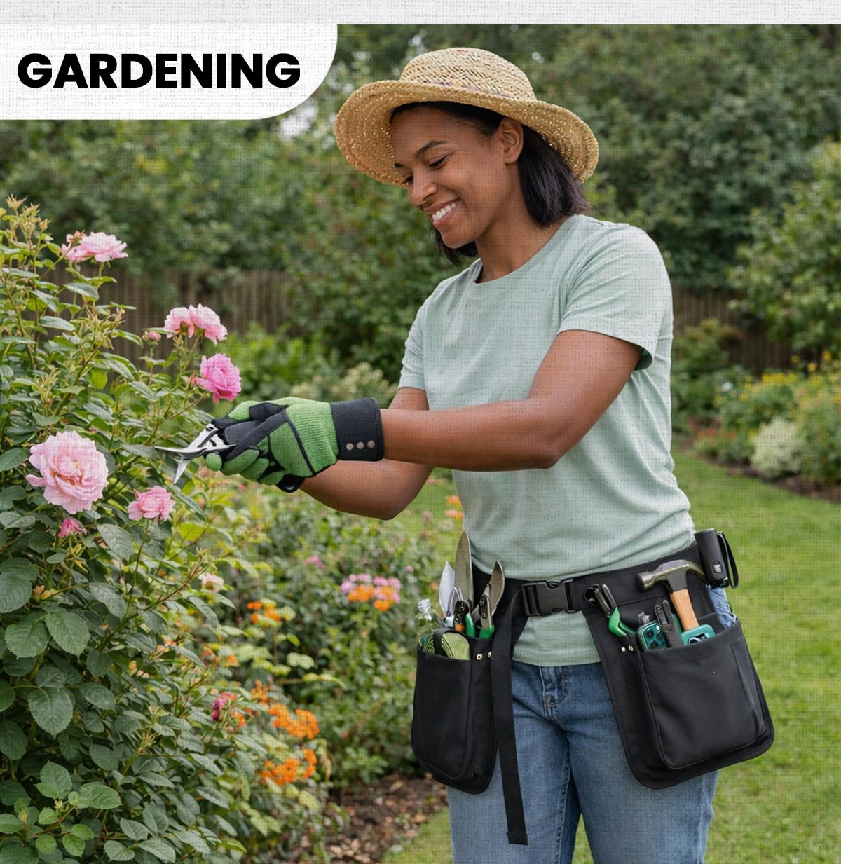 Modular 3-in-1 Tool Belt with Detachable Utility Pouches, Heavy Duty Work Waist Bag, Large Capacity Tool Organizer for Electricians, Carpenters, Construction, DIY, Adjustable Durable Work Apron Belt for Easy Access Tools and Gear