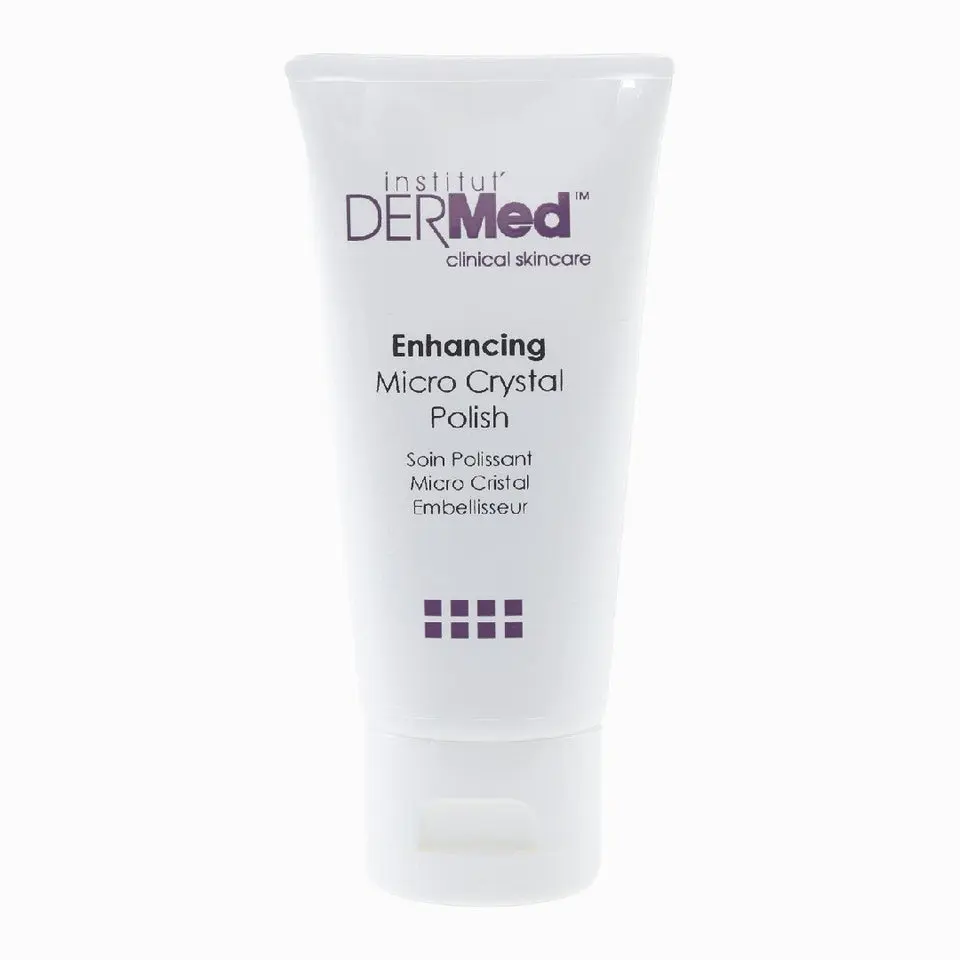 DERMed Skincare Enhancing Micro Crystal Polish, At-Home Exfoliating Face Scrub with Diamond Crystals and Jojoba Beads for Brightening & Pore Control, Cleansing, Single Item, Radiant, Cleanser