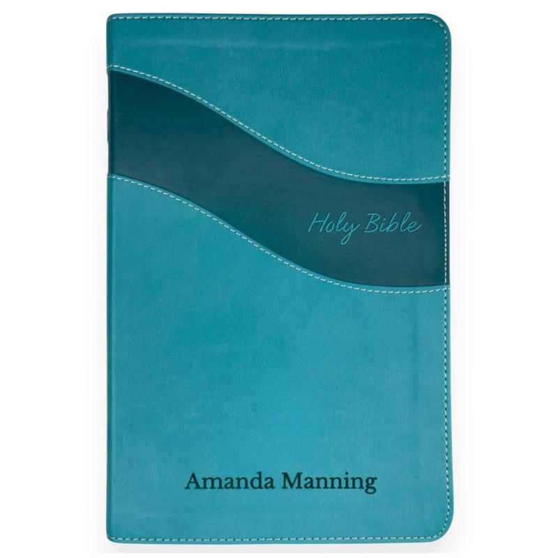 Custom NIV Teal Standard Size Premium Indexed Holy Bible Small Print - Tiktok