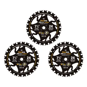 HARDWIN 7-1/4'' Ultra-Thin Wood Cutting Circular Saw Blade for Cordless Lithium-Ion Saws – Nail-Resistant, Energy-Efficient Design with Smooth, Clean Cuts