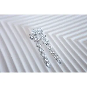 6.4 Carat Tiered Lab-Grown Diamond Drop Earrings