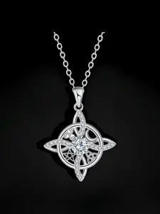 Women's Witch Knot Protection Necklace, Hecate Goddess Lilith Jewelry, Hekate Pendant, Fashion Jewelry, Lucky Knot Gift for Women, Punk Style Alloy Chain