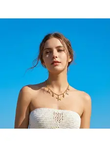 Boho Beach Style Starfish Shell Necklace, Versatile Dolphin Pendant, Perfect for Coastal Vibes, Ideal for Summer