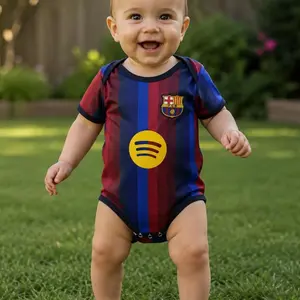Barcelona Inspired Baby Soccer Onesie | Football Fan Bodysuit | Baby Soccer Outfit | Newborn & Toddler Sports Rompe YSA