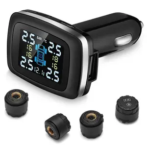 C100 Wireless Tire Pressure Monitoring System Alarm Powered HD LCD Color Display Real-Time Tire Pressure Monitoring Automotive Scan Tool Automotive Tools  Vehicle