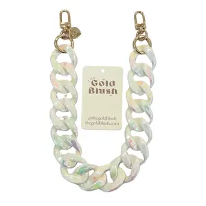 Gold Blush Acrylic Luxe Bag Chain | 18" Multi-Use Handle, Strap & Décor