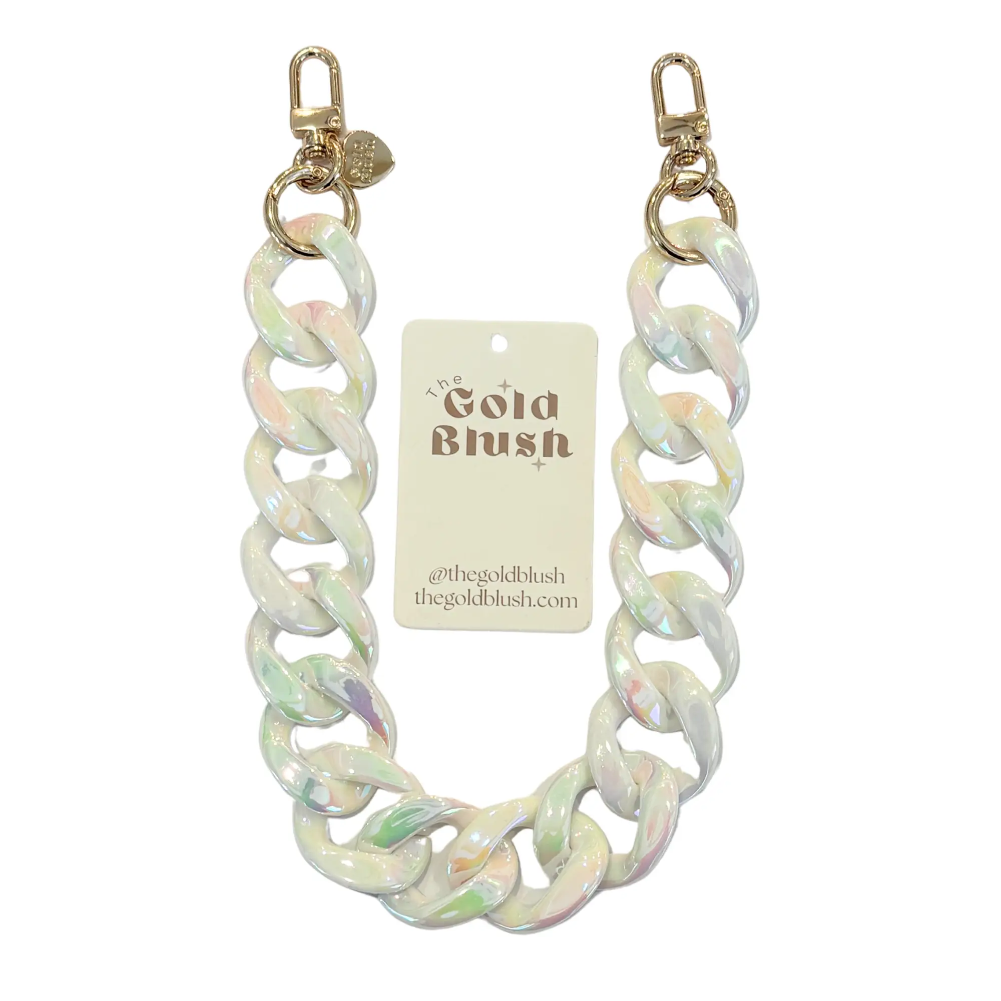 Gold Blush Acrylic Luxe Bag Chain | 18" Multi-Use Handle, Strap & Décor