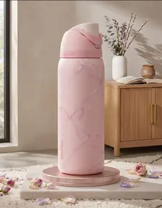 [NEW] Owala FreeSip 32oz Pink Bow Water Bottle (945ml)