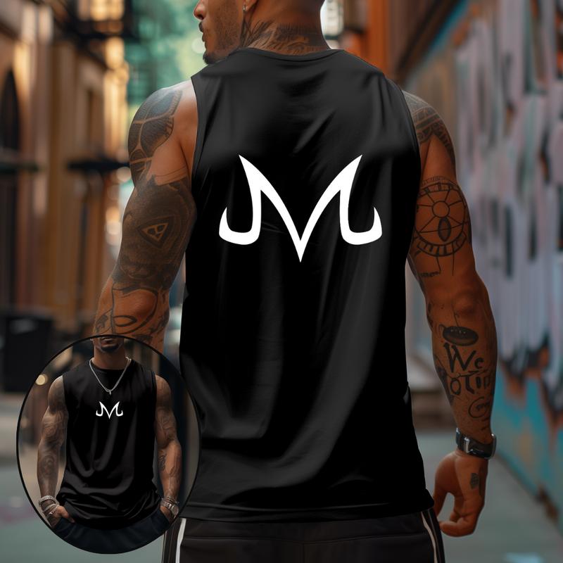 80s 90s Dragon Ball DBZ Oversized singlet muscle men's graphic tees majin print Fits Anime tank tops men gifts Cotton Breathable Fabric Fashion