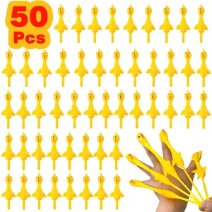 50PCS Stretchy Rubber Chicken Slingshot Toys for Kids Party Favors Classroom Prizes Goodie Bags Pinata Fillers Birthday Gifts Stocking Stuffers Fun Finger Puppets