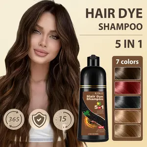 Dark Brown Hair Dye Shampoo, Hair Dye Shampoo 3 in 1, Brown Hair Dye for Men Women Colors in Minutes, 100% Gray Coverage, Instant Hair Dye for All Hair Types 200ML (Dark brown)
