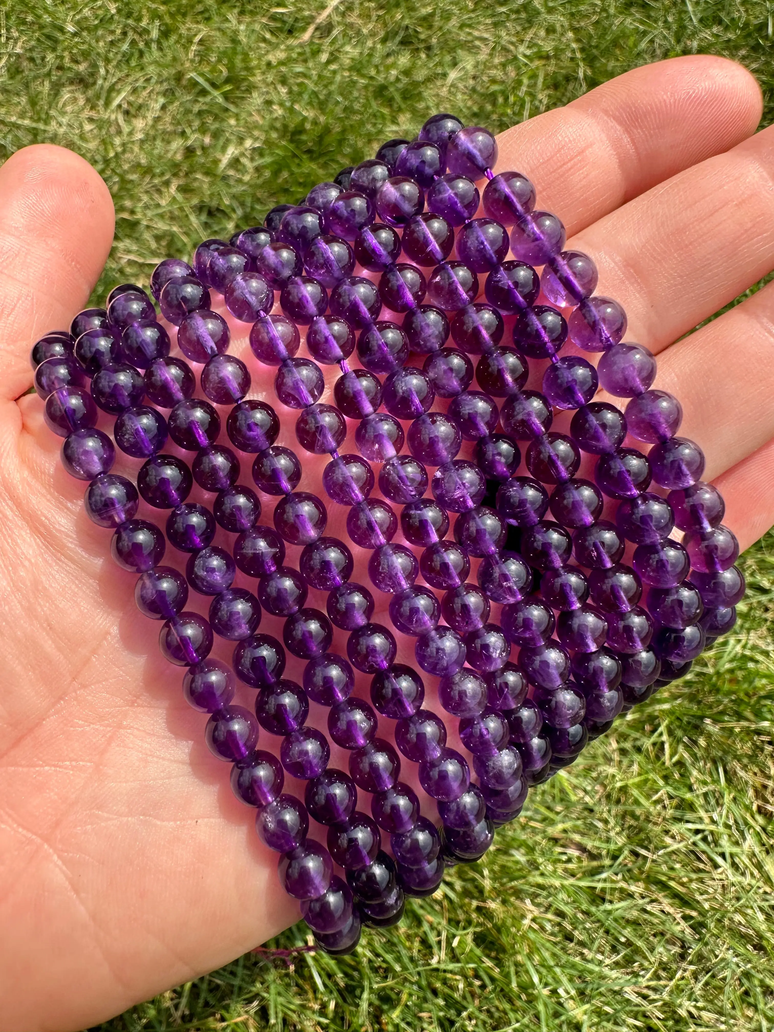 Amethyst Bead Strand - Grade A