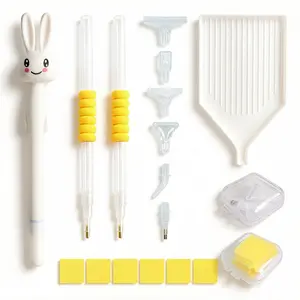 Diamond Painting Tools And Accessories Kit with Rabbit Theme, Comfort Grip Drill Pen, Multi-Function Replacement Heads, DIY Craft Set for Kids and Beginners, Diamond Painting Kits, DIY Diamond Art