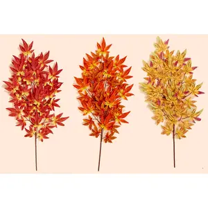 WORTH IMPORTS - 26" Japanese Maple Spray W/ 45 Leaves: Red