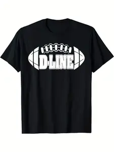 Football Defense Line T-Shirt, American Football, Men's T-Shirt, soft touch fabric, Black Friday, travel outfit, for men, Halloween, outdoor inspired