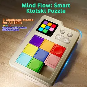 Babywendy Electronic Klotzki Puzzle Toy, Sliding Block Puzzle with Electronic Game Sounds, Gradually Increasing Difficulty, Portable Travel Game for Boys And Girls, Perfect Classroom Reward And Birthday, Christmas, Or Back-to-School Gift