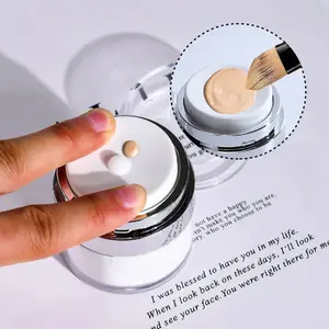 Luxury 15g/30g/50g Acrylic Refillable Skincare Empty Cream Airless Pump Jar Cosmetic Makeup Cream Airless bottle Dispenser