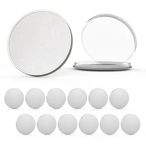 12 Pcs 40mm 3mm Silver Solid Brass Blank Challenge Coins for Laser Engraving with Acrylic Protection Box Threaded Edged for DIY Crafts Commemorative Collection Gifts