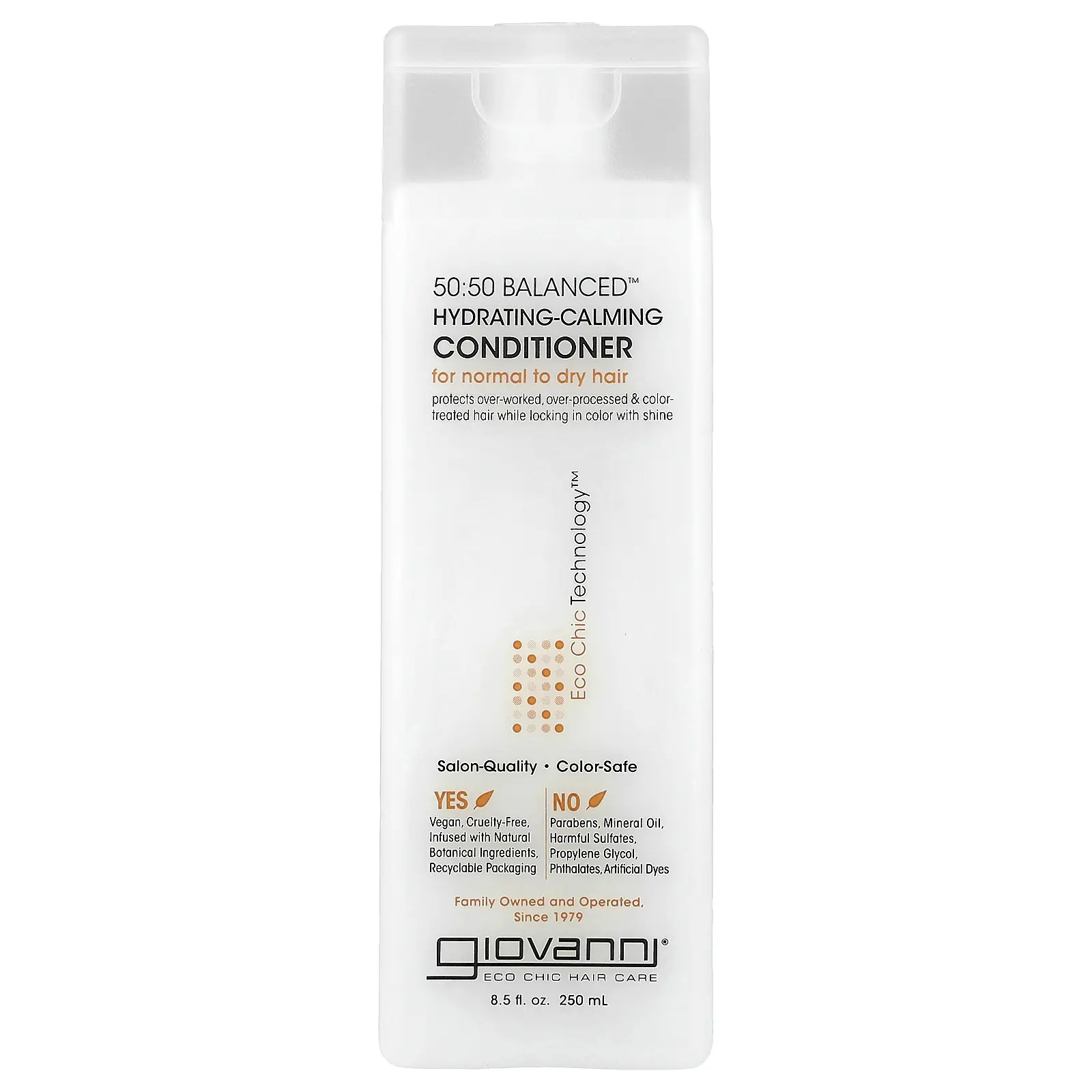 Giovanni 50:50 Balanced™, Hydrating-Calming Conditioner, For Normal to Dry Hair, 8.5 fl oz (250 ml)