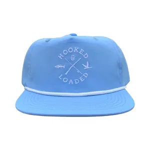 Hooked & Loaded OG Logo Baby Blue Snapback Rope Hat
