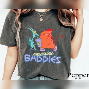 Retro Pain And Panic Original Baddies Shirt Hercules Villains T-Shirt Walt World 2025 Trip Tee All Purpose Cotton Tee