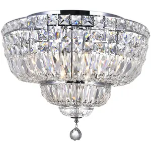 CWI Lighting Stefania 8 Light 20 inch Chrome Bowl Flush Mount Ceiling Light 8003C20C